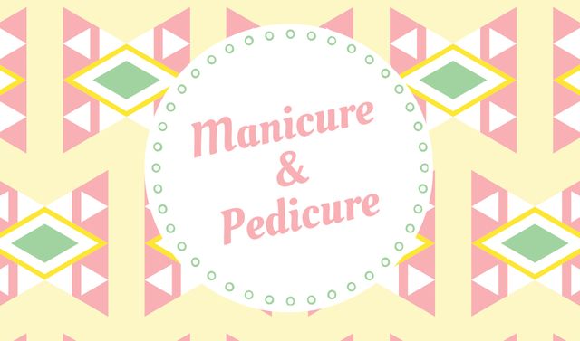Manicure and Pedicure Offer Business cardデザインテンプレート