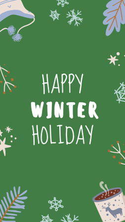 Happy Winter Holiday Greeting Instagram Story tervezősablon