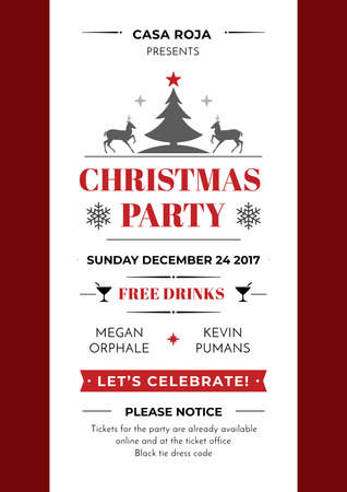 Template di design Christmas party Invitation Poster