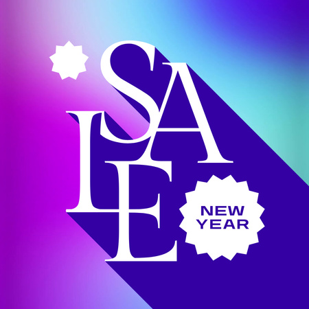 New Year Sale Announcement Animated Post Πρότυπο σχεδίασης
