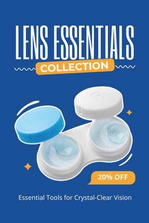 Plantilla de diseño de Colección Lens Essentials con descuento Pinterest 