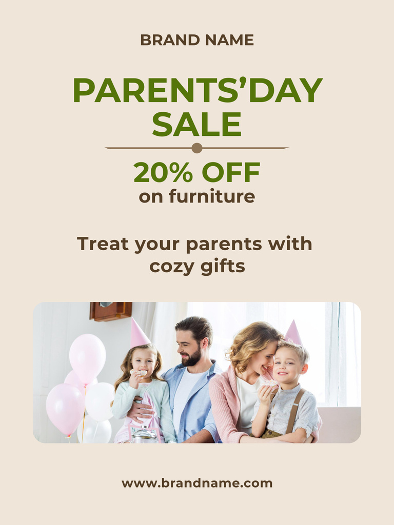Template di design Holiday Sale of New Furniture Poster US