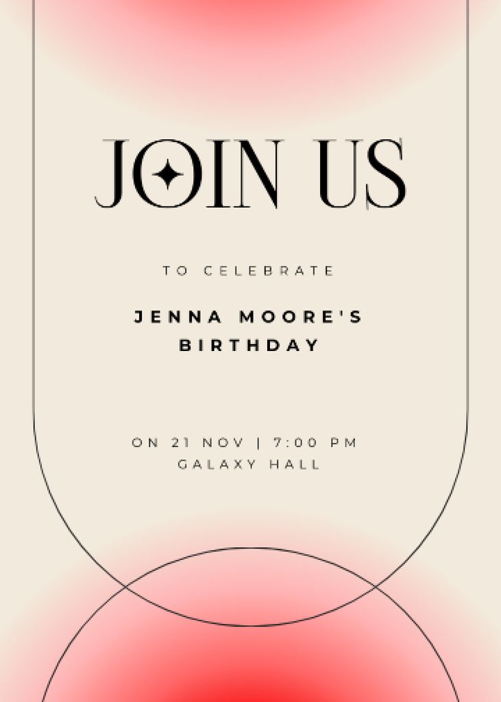 Birthday Party Celebration Announcement Invitationデザインテンプレート