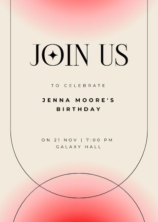 Birthday Party Celebration Announcement Invitation Modelo de Design