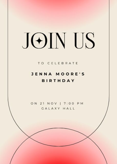 Birthday Party Celebration Announcement Invitation Πρότυπο σχεδίασης