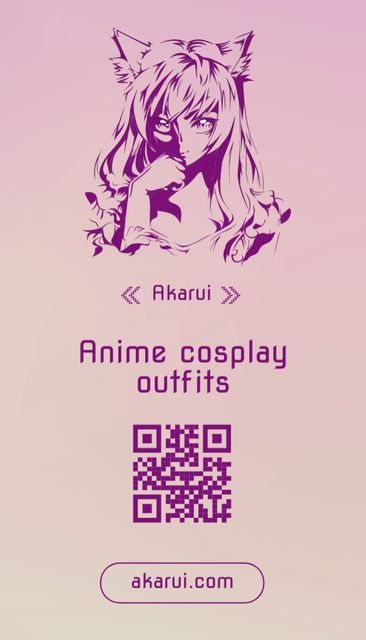 Cosplay Outfit Service Business Card US Vertical Πρότυπο σχεδίασης