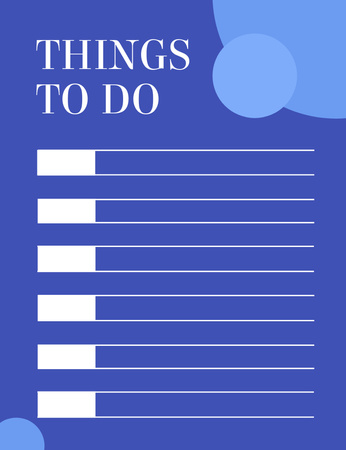 To Do List in Blue Notepad 107x139mm Design Template