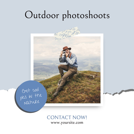 Ontwerpsjabloon van Animated Post van Pittoreske fotoshoots van landschappen aanbieding van fotograaf
