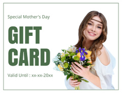 Mother's Day Offer with Beautiful Woman with Flowers