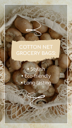 Platilla de diseño Cotton Net Bag With Mushrooms Promotion TikTok Video