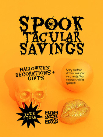 Halloween Decorations Gifts Offer Poster US Design Template