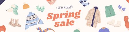 Spring Fashion Sale Announcement Twitterデザインテンプレート