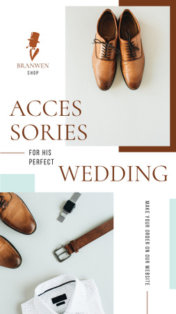 moda ad groom 's roupa e acessórios Instagram Story Modelo de Design