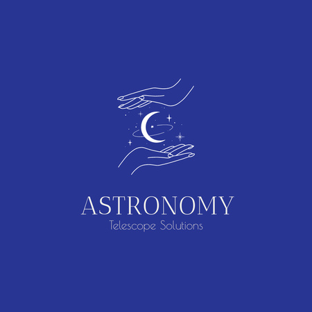 Plantilla de diseño de Astronomical Store Ad Logo 1080x1080px 