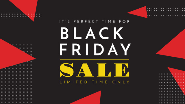 Black Friday Sale Announcement FB event cover tervezősablon