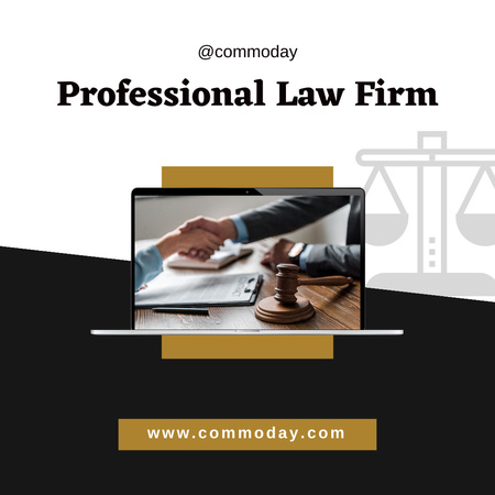 Professional Law Firm Services Offer Instagram Design Template