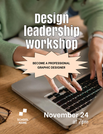 Design Leadership Workshop Announcement Flyer 8.5x11in Design Template