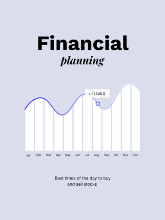 Financial Planning Services Offer with White Diagram Poster US Design Template