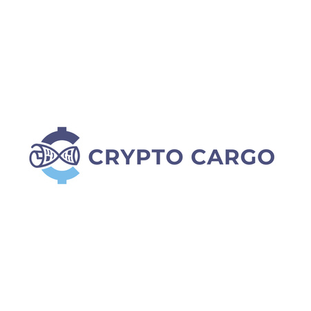 Crypto Currency Concept in Blue Logo 1080x1080pxデザインテンプレート