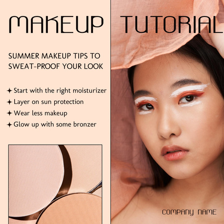 Makeup Tutorial Ad Instagram Design Template