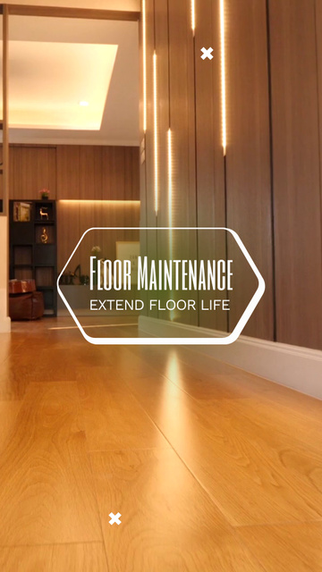 Designvorlage Professional Floor Maintenance Service Offer für TikTok Video