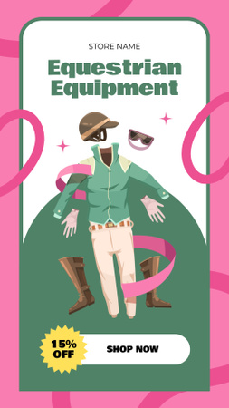 Equestrian Outfit And Equipment At Discounted Rates Offer Instagram Story Design Template