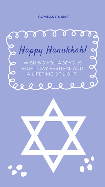 Wishing Happy Hannukah With David Star Instagram Story Πρότυπο σχεδίασης