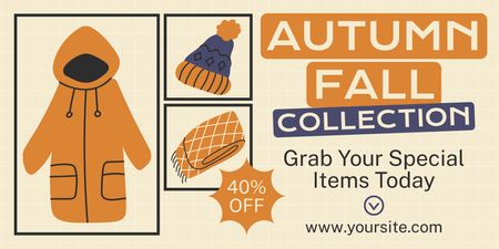 Platilla de diseño Discount on Entire Autumn Clothing Collection Twitter