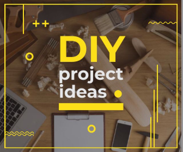 Modèle de visuel Diy project ideas banner  - Large Rectangle