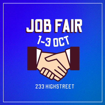 Ontwerpsjabloon van Instagram van Job Fair Announcement