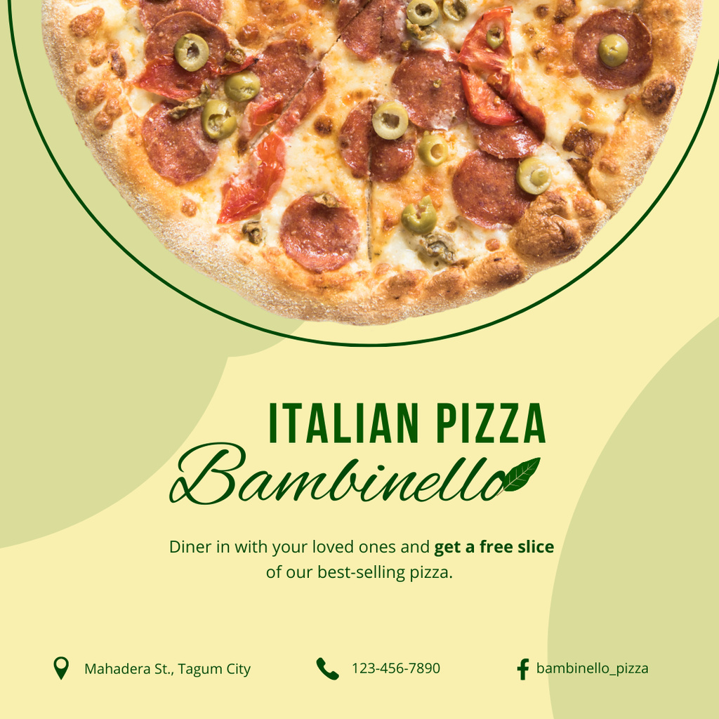 Modèle de visuel Italian Pizza Special Sale Offer  - Instagram