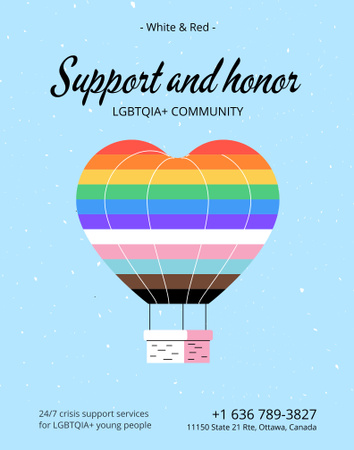 Pride Month Celebration Poster 22x28in Design Template