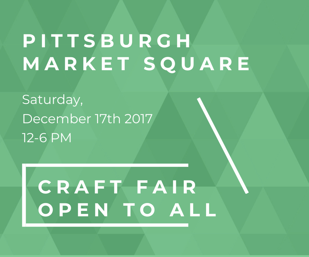 Announcement of Crafts Fair on Green Large Rectangle – шаблон для дизайну