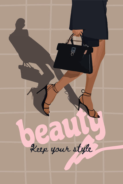 Beauty Inspiration with Elegant Woman Pinterest – шаблон для дизайна