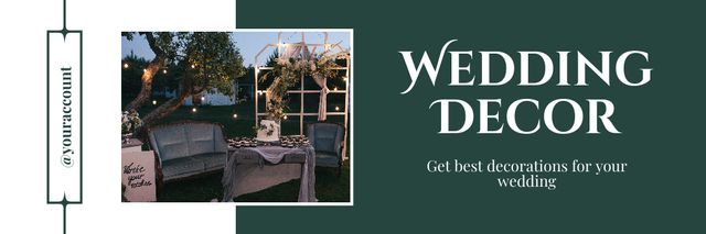 Template di design Best Wedding Decor Offer for Ceremony Email header