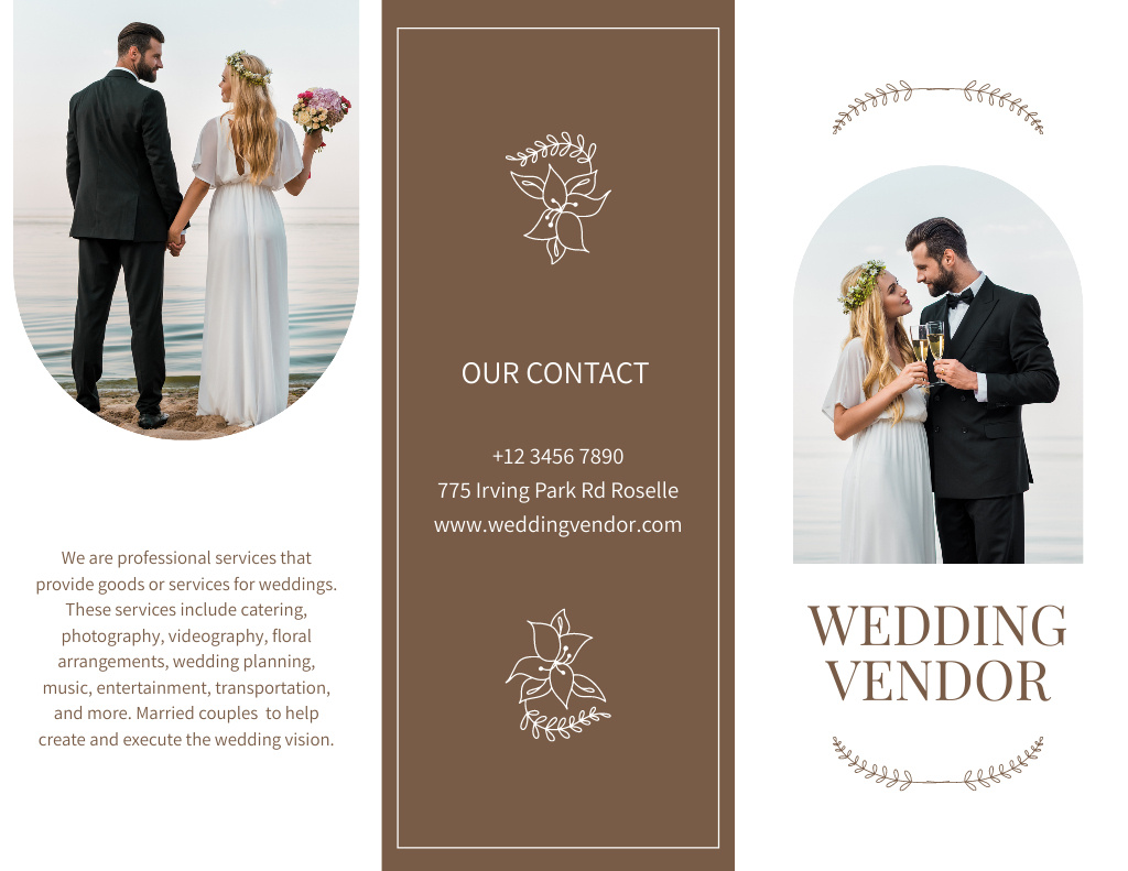 Wedding Planner Agency Ad Brochure 8.5x11in – шаблон для дизайна