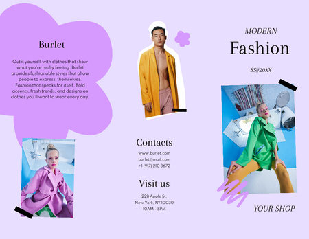 Young People in Stylish Clothes Brochure 8.5x11in Design Template