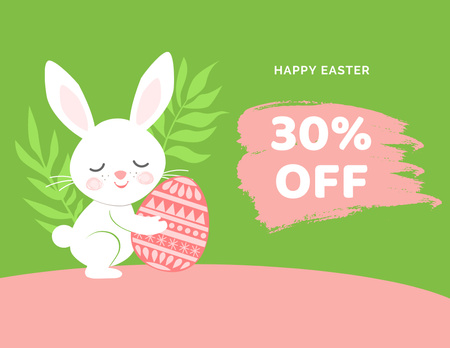 Template di design Easter Festival with Huge Discounts Flyer 8.5x11in Horizontal