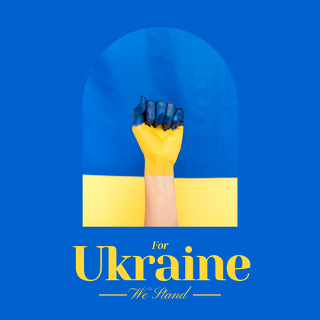 Inspiration to Stand for Ukraine Instagram tervezősablon