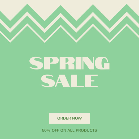 Spring Sale Plain Mint Color Instagram Design Template