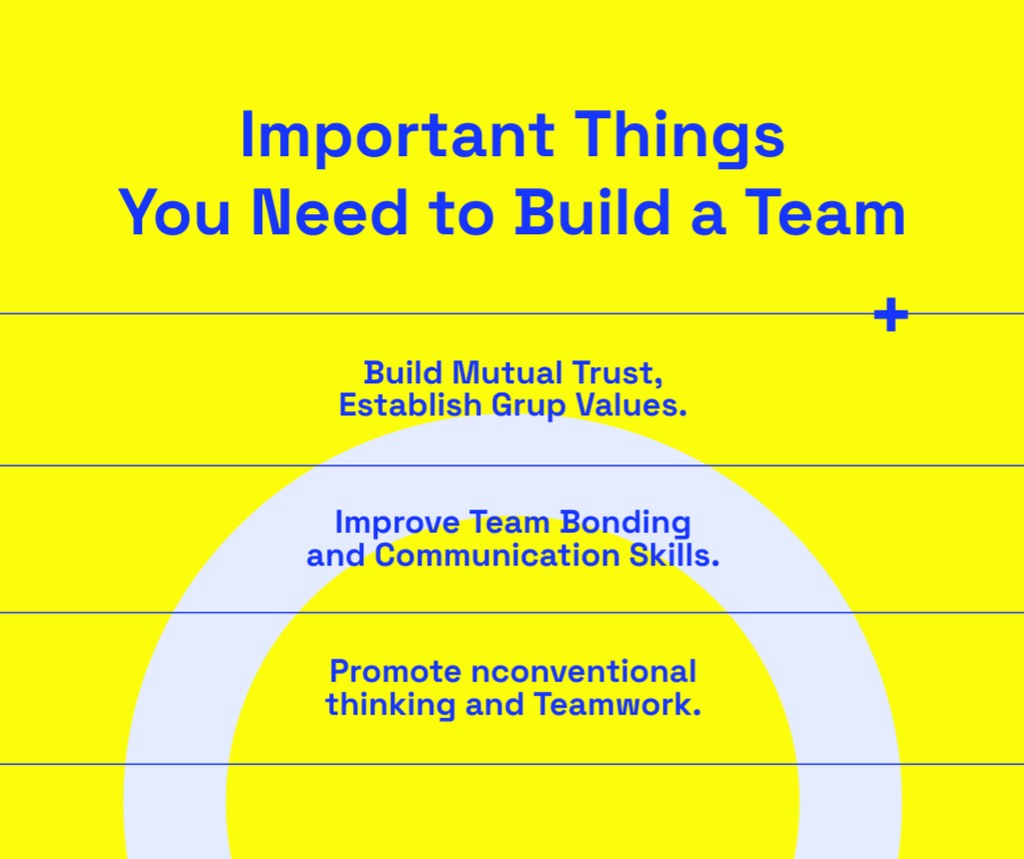 Template di design Important Things for Team Building Facebook