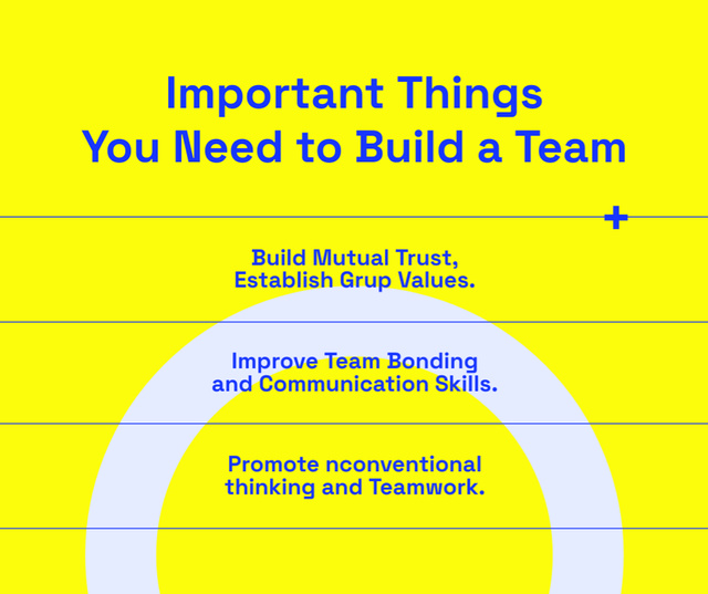 Designvorlage Important Things for Team Building für Facebook