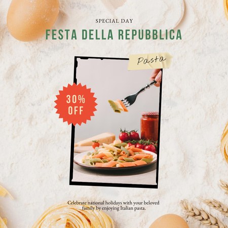 Tasty Italian Dish Offer Instagram Design Template