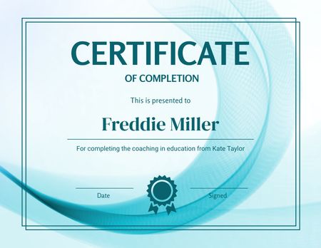 Tutor Certificateデザインテンプレート