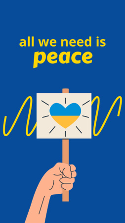 Platilla de diseño All we need is peace Instagram Story