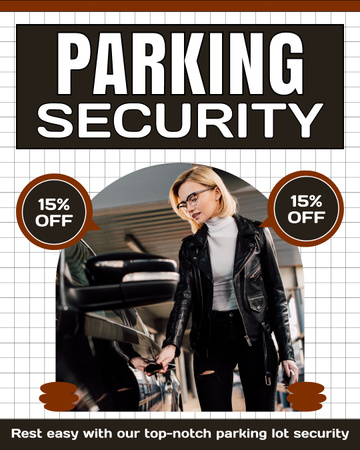 Ontwerpsjabloon van Instagram Post Vertical van Bied kortingen op beveiligde parkeerplaatsen