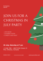 Pompous Christmas Party in July with Christmas Tree