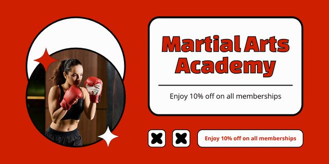 Martial arts Twitter Modelo de Design