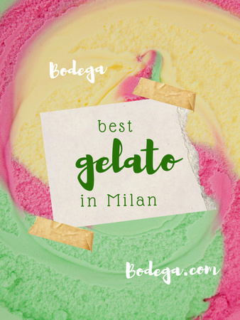 Offer of Best Gelato in Milan Poster US Design Template