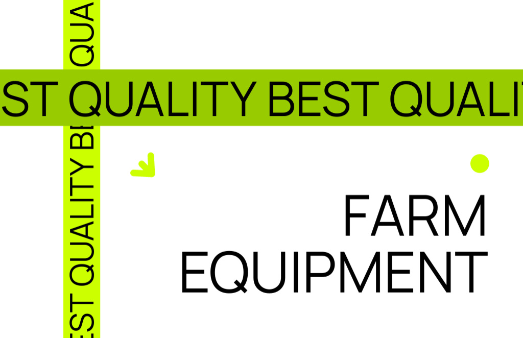 Quality Farm Equipment Offer Business Card 85x55mm Πρότυπο σχεδίασης
